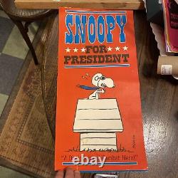 Arachides pour le Président 5 Affiches Hallmark des années 1960 Schulz Charlie Brown Snoopy Linus