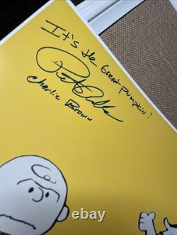 Autographe de Charlie Brown Charles Schulz Art de l'Animation Peanuts Citrouille Signée X1