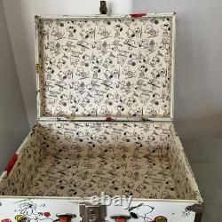 Bagages/Sac à dos SNOOPY Vintage Peanuts 1958, 1965 - Rayures et dommages à la doublure