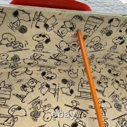 Bagages/Sac à dos SNOOPY Vintage Peanuts 1958, 1965 - Rayures et dommages à la doublure