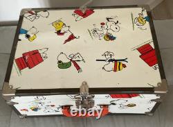 Bagages/Sac à dos SNOOPY Vintage Peanuts 1958, 1965 - Rayures et dommages à la doublure