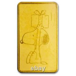 Barre d’or fin 9999 de 0,5 g PAMP Charlie Brown et Snoopy Peanuts 2025 en TEP