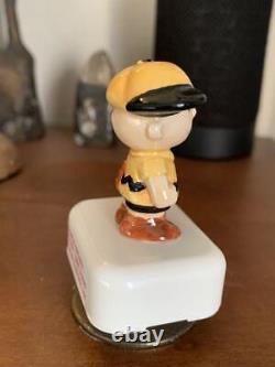 Boîte À Musique Snoopy Charlie Brown 1966 Fabriqué Au Japon Céramique