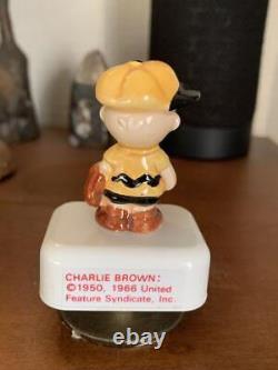 Boîte À Musique Snoopy Charlie Brown 1966 Fabriqué Au Japon Céramique