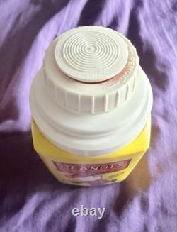 Boîte à lunch vintage Peanuts Charlie Brown Snoopy 1965 métal rouge rare AVEC thermos