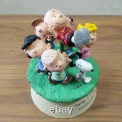 Boîte à musique Snoopy en fonte froide, figurine Charlie Brown torse levé Hallmark Agoodman