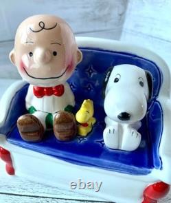 Boîte à musique vintage en céramique Willitts 1972 Snoopy 40e anniversaire Charlie Brown