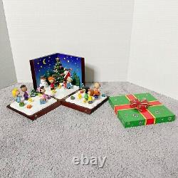 Boîte cadeau panoramique Joyeux Noël Charlie Brown de Danbury Mint, Très Rare.