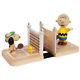 Bookends Peanuts Snoopy Charlie Brown Court De Tennis Hand Craft Sustain Bois