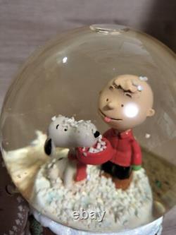 Boule à neige de Noël Hallmark Snoopy et Charlie Brown