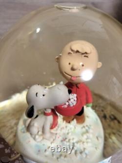 Boule à neige de Noël Hallmark Snoopy et Charlie Brown