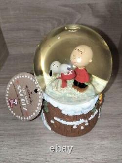 Boule à neige de Noël Hallmark Snoopy et Charlie Brown