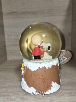 Boule à neige de Noël Hallmark Snoopy et Charlie Brown