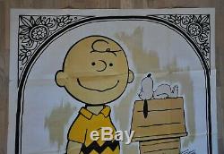 Boy Named Brown Charlie Affiche Originale 1969! Rare CM 160 X 120 Snoopy Schulz