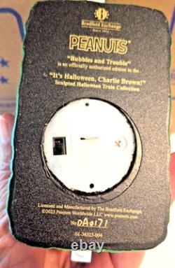Bradford Exchange Peanuts Son train sculpté d’Halloween avec Charlie Brown, ensemble de 5 pièces avec certificat d’authenticité
