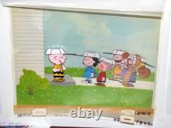 C'est le jour de l'arbre Charlie Brown 1976 Configuration de cellule de production originale Snoopy Peanuts