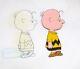 Charlie Brown Peanuts Charles Schulz Snoopy Original Production Cel + Dessin<br/><br/>(note: "cel" Is Short For Celluloid, A Type Of Transparent Sheet Used In Animation)