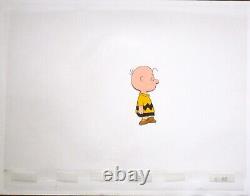 CHARLIE BROWN PEANUTS Charles SCHULZ snoopy ORIGINAL PRODUCTION CEL + DESSIN  <br/>

 
 <br/> 	 
(Note: 'CEL' is short for celluloid, a type of transparent sheet used in animation)