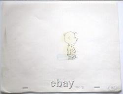 CHARLIE BROWN PEANUTS Charles SCHULZ snoopy ORIGINAL PRODUCTION CEL + DESSIN<br/>   <br/>
 (Note: 'DESSIN' can also be translated as 'ILLUSTRATION' in this context)