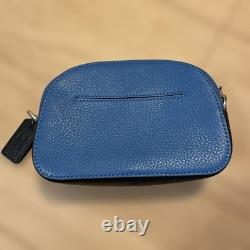 COACH Snoopy et Charlie Brown Pochette Imprimée Bleue Neuve Jamais Utilisée Sac à Main Compact