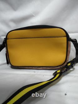 COACH x PEANUTS Snoopy Charlie Brown Sac à épaule Cuir Jaune C4026 Japon