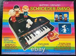 Cacahuètes 1985 Schroeder Piano Lucy Snoopy Charlie Brown Nouveau Ancien Stock NOS Vtg