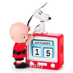 Calendrier perpétuel en figurine Charlie Brown et Snoopy Hallmark Neuf