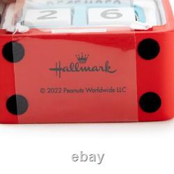 Calendrier perpétuel en figurine Charlie Brown et Snoopy Hallmark Neuf