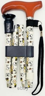 Canne pliante PEANUTS Snoopy & Charlie Brown Beige 75-85cm (5 niveaux réglables)
