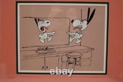 Cel d'animation vintage PEANUTS CHARLES SCHULZ Brosse à dents avec Charlie Brown