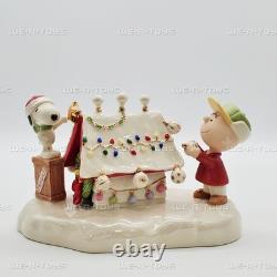 Célébration de Noël de Snoopy et Charlie Brown en boîte à musique Lenox NEUF