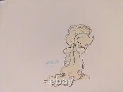 Cellule d'animation Peanuts Art de Charles Schulz Charlie Brown et Snoopy Années 80 Arrière-plan