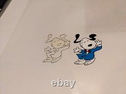 Cellule d'animation Peanuts, Art de Charles Schulz, Dessins animés de Charlie Brown et Snoopy