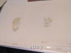 Cellule d'animation Peanuts, Art de Charles Schulz, Dessins animés de Charlie Brown et Snoopy