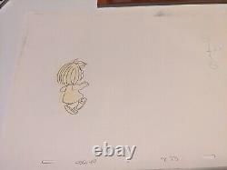 Cellule d'animation Peanuts, Art de Charles Schulz, Dessins animés de Charlie Brown et Snoopy