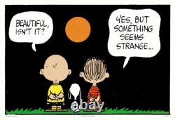 Charles Schultz BELLE Impression de Bande Dessinée Affiche Peanuts Snoopy Charlie Brown RARE