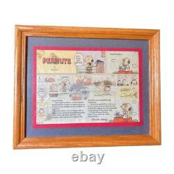 Charles Schulz Dernière Bande Dessinée Originale des Peanuts 13 Février 2000 Snoopy Charlie Brown