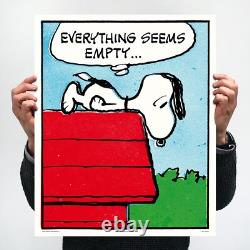 Charles Schulz Peanuts IMPRIMÉ VIDE Charlie Brown Snoopy Art de Bande Dessinée Vintage 9.8