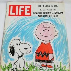 Charles Schulz Signé 1967 Vie ​​magazine Jsa Loa Arachides Charlie Brown Snoopy