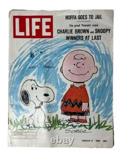 Charles Schulz a signé le magazine LIFE, Charlie Brown et Snoopy en 1967