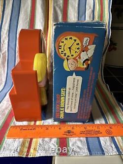 Charlie Brown Snoopy Peanuts Gang Réveil Janex 1974 Parle! Fonctionne! Boîte d'origine