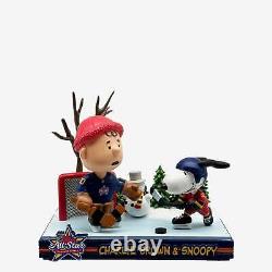 Charlie Brown et Snoopy Commémoratif 2024 NHL All-Star Mini Scène Bobblehead