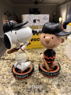 Charlie Brown et Snoopy San Francisco Giants FOCO Peanuts Bighead Bobblehead MLB