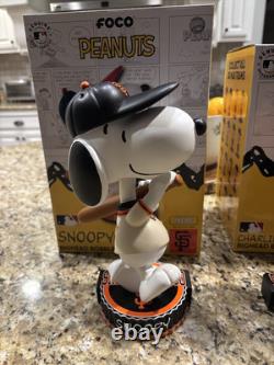 Charlie Brown et Snoopy San Francisco Giants FOCO Peanuts Bighead Bobblehead MLB