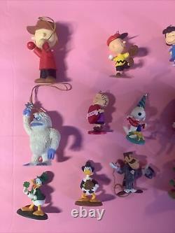 Charlie Brun Ornements De Noël Lot Snoopy Linus Lucy Mickey Mouse