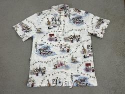 Chemise NWT Peanuts x Reyn Spooner Homme M Charlie Brown Noël Vacances Édition Limitée