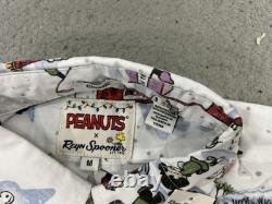 Chemise NWT Peanuts x Reyn Spooner Homme M Charlie Brown Noël Vacances Édition Limitée