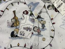Chemise NWT Peanuts x Reyn Spooner Homme M Charlie Brown Noël Vacances Édition Limitée