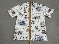Chemise NWT Peanuts x Reyn Spooner Homme M Charlie Brown Noël Vacances Édition Limitée