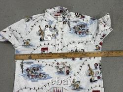 Chemise NWT Peanuts x Reyn Spooner Homme M Charlie Brown Noël Vacances Édition Limitée